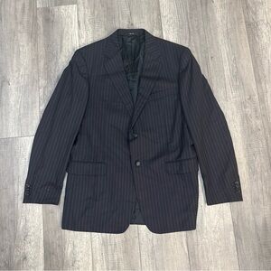 Ermenegildo Zegna Navy Pinstriped Suit Jacket